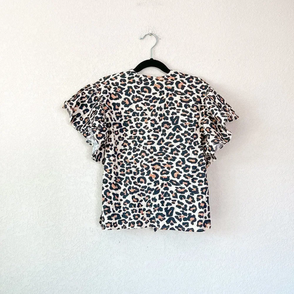 NWT! Posh Peanut Riffle Kimono Lana Leopard Print Swim Cover, Size 12-24M